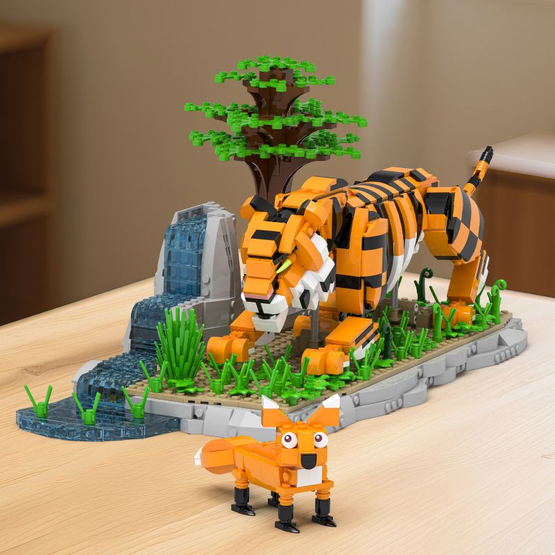 Xbert 66196 Deer In Bloom A Floral Fantasy Xếp hình lắp ráp ghép mô hình Cáo giả làm sức mạnh của hổ