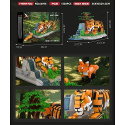 Xbert 66196 Deer In Bloom A Floral Fantasy Xếp hình lắp ráp ghép mô hình Cáo giả làm sức mạnh của hổ