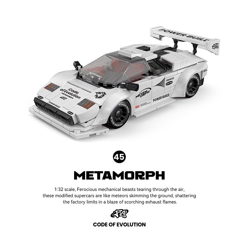 Pibo PB8845 Xếp hình lắp ráp ghép mô hình siêu xe Lamborghini Conach