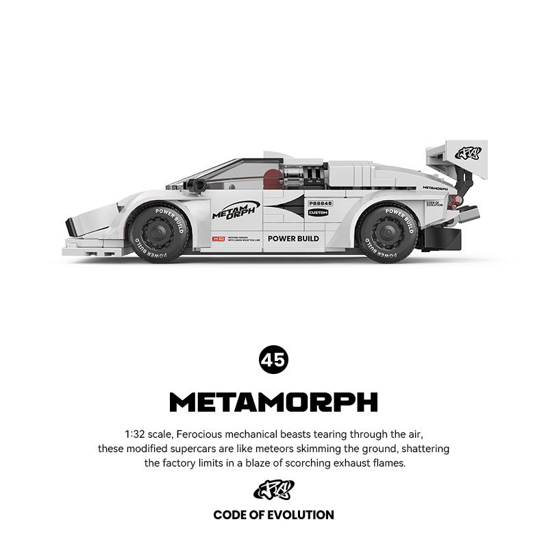 Pibo PB8845 Xếp hình lắp ráp ghép mô hình siêu xe Lamborghini Conach