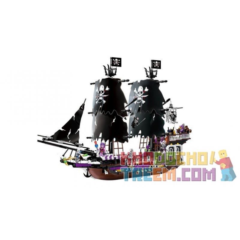 Enlighten 1313 Qman 1313 non  THUYỀN CƯỚP BIỂN ĐEN bộ đồ chơi xếp lắp ráp ghép mô hình Pirates Of The Caribbean LEGENDARY PIRATES Cướp Biển Vùng Caribe 1513 khối