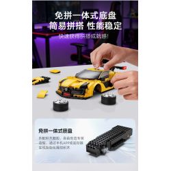 CaDA DoubleE C51094 Xếp hình lắp ráp ghép mô hình Renault SportRS.01 phiên bản điều khiển từ xa hai chế độ được lập trình 1:20