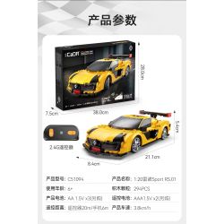 CaDA DoubleE C51094 Xếp hình lắp ráp ghép mô hình Renault SportRS.01 phiên bản điều khiển từ xa hai chế độ được lập trình 1:20
