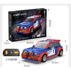 CaDA DoubleE C51095 Xếp hình lắp ráp ghép mô hình Renault 5 Maxi Turbo phiên bản điều khiển từ xa hai chế độ được lập trình 1:20