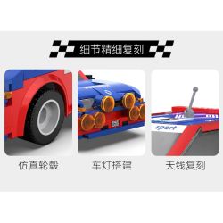 CaDA DoubleE C51095 Xếp hình lắp ráp ghép mô hình Renault 5 Maxi Turbo phiên bản điều khiển từ xa hai chế độ được lập trình 1:20