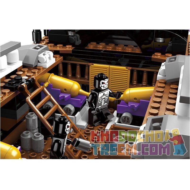 Enlighten 1313 Qman 1313 non  THUYỀN CƯỚP BIỂN ĐEN bộ đồ chơi xếp lắp ráp ghép mô hình Pirates Of The Caribbean LEGENDARY PIRATES Cướp Biển Vùng Caribe 1513 khối