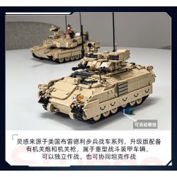 Sluban M38-B1363 Xếp hình lắp ráp ghép mô hình Vua mô hình sản phẩm: Tăng hạng nhẹ M3A3S 1:35