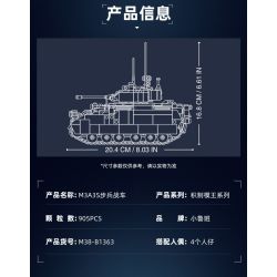 Sluban M38-B1363 Xếp hình lắp ráp ghép mô hình Vua mô hình sản phẩm: Tăng hạng nhẹ M3A3S 1:35