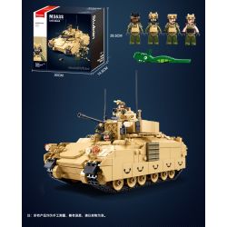 Sluban M38-B1363 Xếp hình lắp ráp ghép mô hình Vua mô hình sản phẩm: Tăng hạng nhẹ M3A3S 1:35