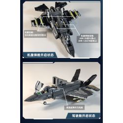 Sluban M38-B1361 Xếp hình lắp ráp ghép mô hình Vua mô hình sản phẩm: Tiêm kích tàng hình F35B 1:44