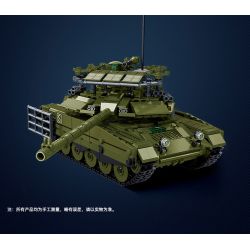 Sluban M38-B1377 Xếp hình lắp ráp ghép mô hình Vua mô hình sản phẩm: Xe tăng chiến đấu chủ lực đột phá T-90M-S 1:35