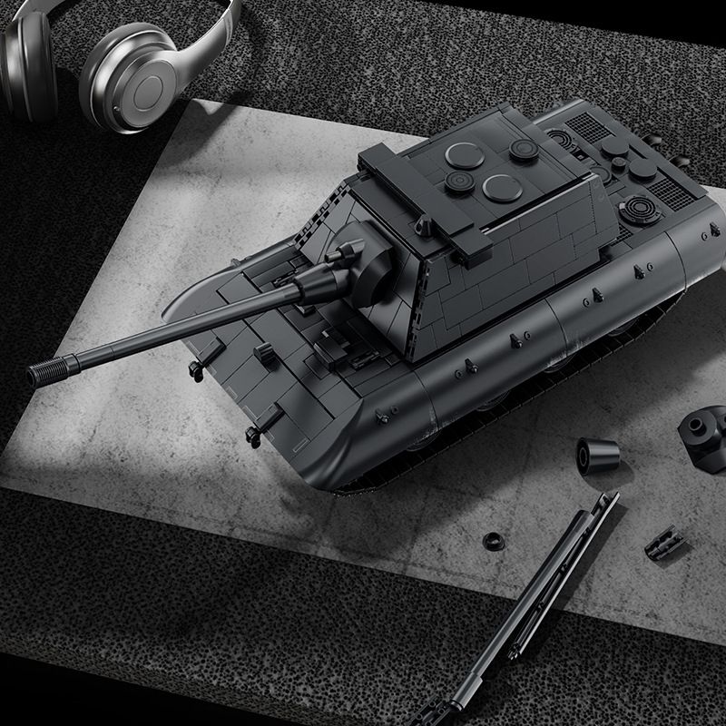 12GO 97019 E-100 Heavy Tank Xếp hình lắp ráp ghép mô hình Xe tăng hạng nặng E-100 1:28