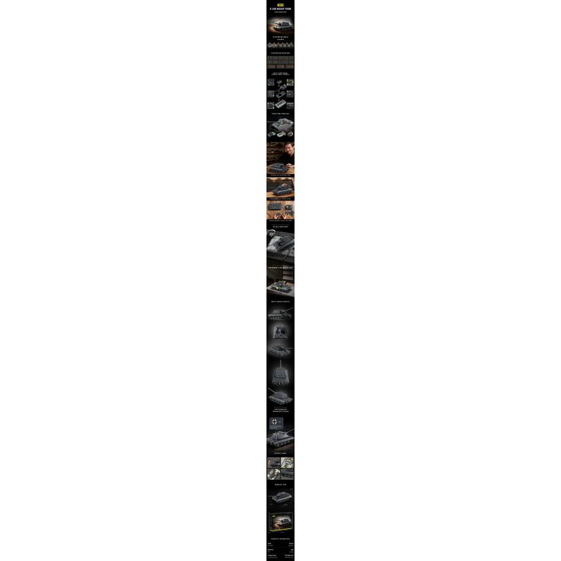 12GO 97019 E-100 Heavy Tank Xếp hình lắp ráp ghép mô hình Xe tăng hạng nặng E-100 1:28