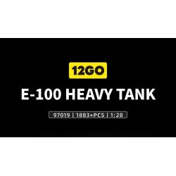 12GO 97019 E-100 Heavy Tank Xếp hình lắp ráp ghép mô hình Xe tăng hạng nặng E-100 1:28