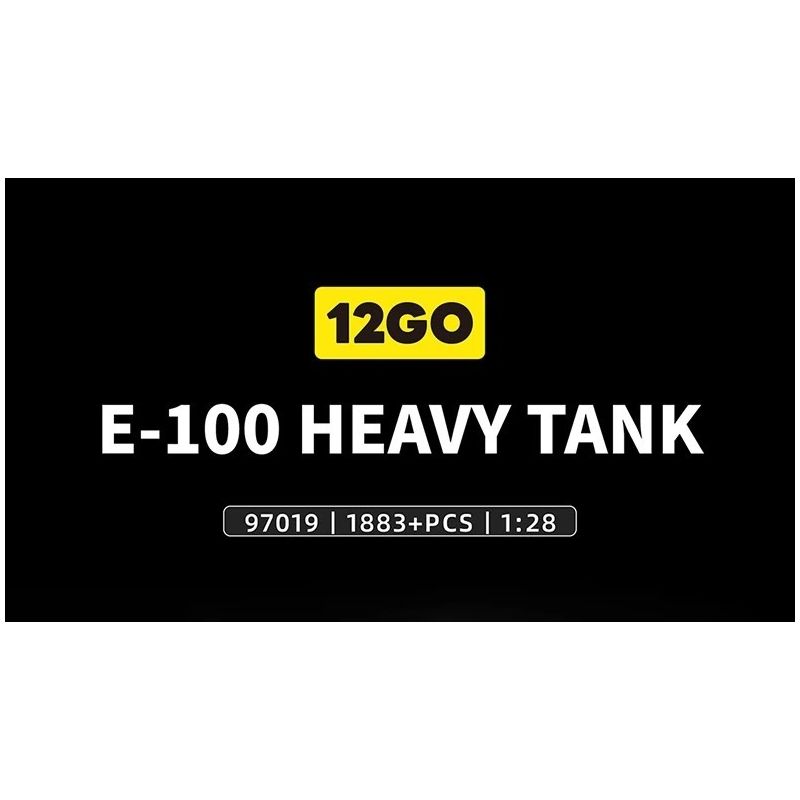 12GO 97019 E-100 Heavy Tank Xếp hình lắp ráp ghép mô hình Xe tăng hạng nặng E-100 1:28