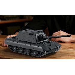 12GO 97019 E-100 Heavy Tank Xếp hình lắp ráp ghép mô hình Xe tăng hạng nặng E-100 1:28