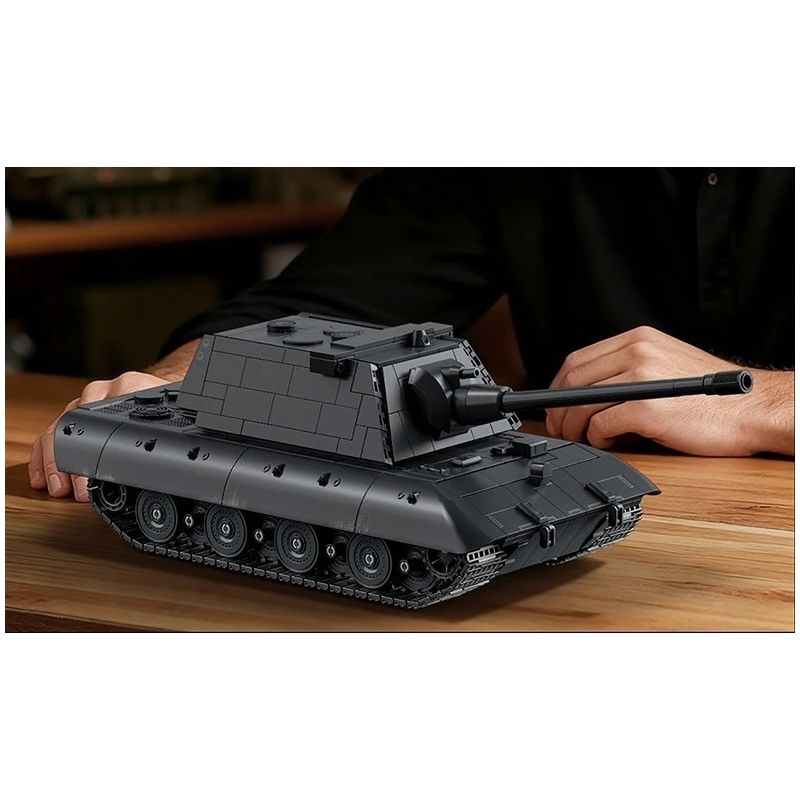12GO 97019 E-100 Heavy Tank Xếp hình lắp ráp ghép mô hình Xe tăng hạng nặng E-100 1:28