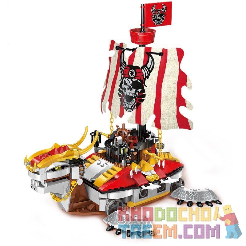 Enlighten 1312 Qman 1312 non  CHIẾN THUYỀN RỒNG CỦA CƯỚP BIỂN bộ đồ chơi xếp lắp ráp ghép mô hình Pirates Of The Caribbean LEGENDARY PIRATES Cướp Biển Vùng Caribe 464 khối