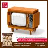 JIESTAR 57033 Victorian Vintage Furniture Xếp hình lắp ráp ghép mô hình 6 loại đồ nội thất theo phong cách cổ điển Victoria: máy đánh chữ, ghế sofa da đơn, TV, quả địa cầu, đồng hồ sàn, máy hát