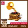 JIESTAR 57033 Victorian Vintage Furniture Xếp hình lắp ráp ghép mô hình 6 loại đồ nội thất theo phong cách cổ điển Victoria: máy đánh chữ, ghế sofa da đơn, TV, quả địa cầu, đồng hồ sàn, máy hát