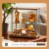 JIESTAR 57033 Victorian Vintage Furniture Xếp hình lắp ráp ghép mô hình 6 loại đồ nội thất theo phong cách cổ điển Victoria: máy đánh chữ, ghế sofa da đơn, TV, quả địa cầu, đồng hồ sàn, máy hát