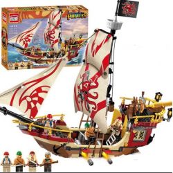 Enlighten 1311 Qman 1311 non  THUYỀN CƯỚP BIỂN BẠCH TUỘC bộ đồ chơi xếp lắp ráp ghép mô hình Pirates Of The Caribbean Cướp Biển Vùng Caribe 368 khối