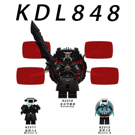 KDL KDL848 KDL K2310 KDL K2311 KDL K2312 Xếp hình lắp ráp ghép mô hình Toilet Man 3 loại nhân vật nhỏ