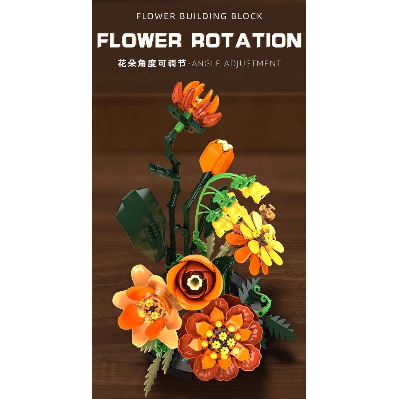 Beautiful and 13112 Morandi Xếp hình lắp ráp ghép mô hình Bó hoa Morandi