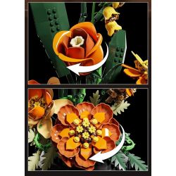 Beautiful and 13112 Morandi Xếp hình lắp ráp ghép mô hình Bó hoa Morandi