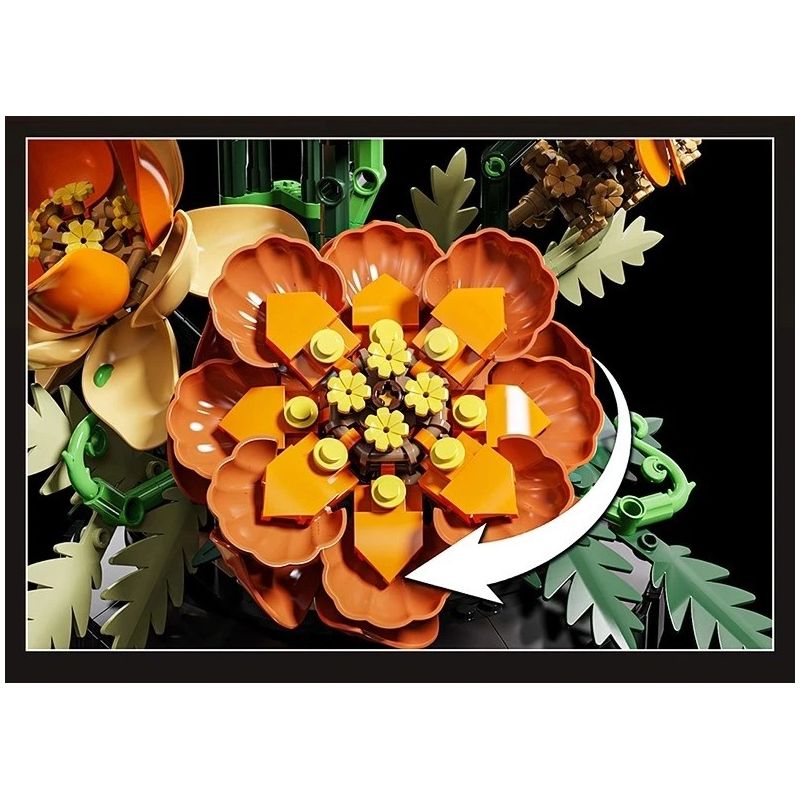 Beautiful and 13112 Morandi Xếp hình lắp ráp ghép mô hình Bó hoa Morandi