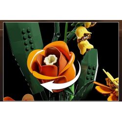 Beautiful and 13112 Morandi Xếp hình lắp ráp ghép mô hình Bó hoa Morandi