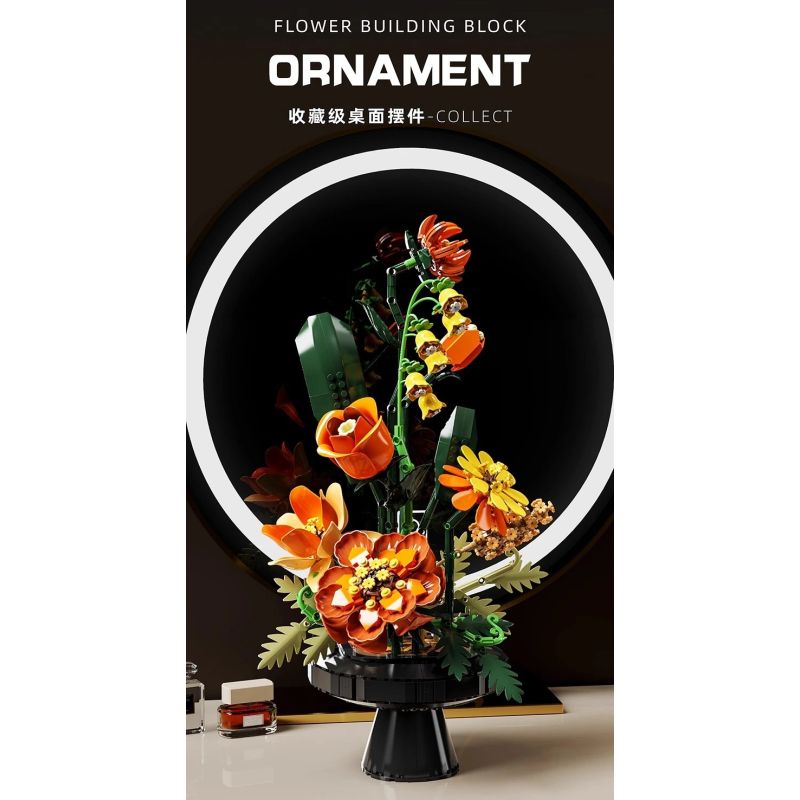 Beautiful and 13112 Morandi Xếp hình lắp ráp ghép mô hình Bó hoa Morandi