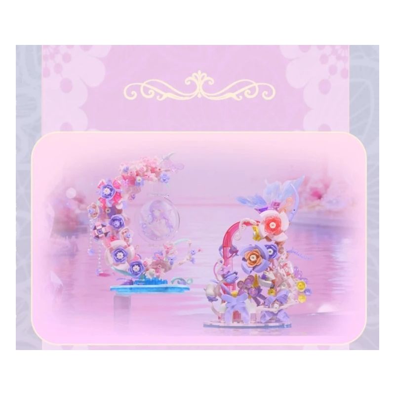 FUNIFY W9303A Xếp hình lắp ráp ghép mô hình Giấc mơ ngọt ngào của hoa: Hoa trong gương và trăng trong nước