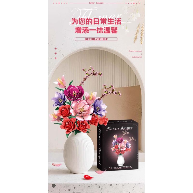 WOMA 11309 Xếp hình lắp ráp ghép mô hình bó hoa