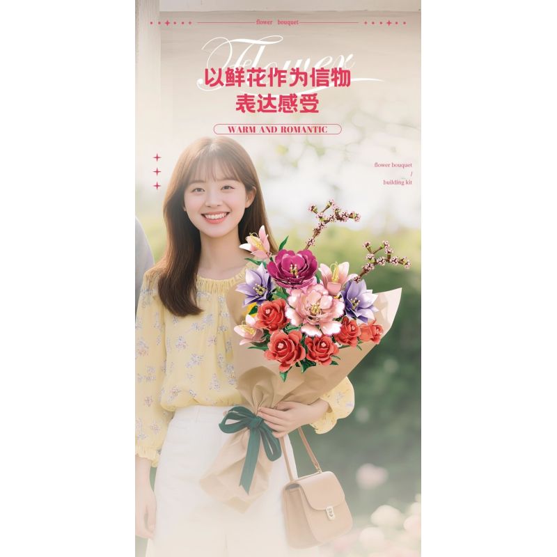 WOMA 11309 Xếp hình lắp ráp ghép mô hình bó hoa