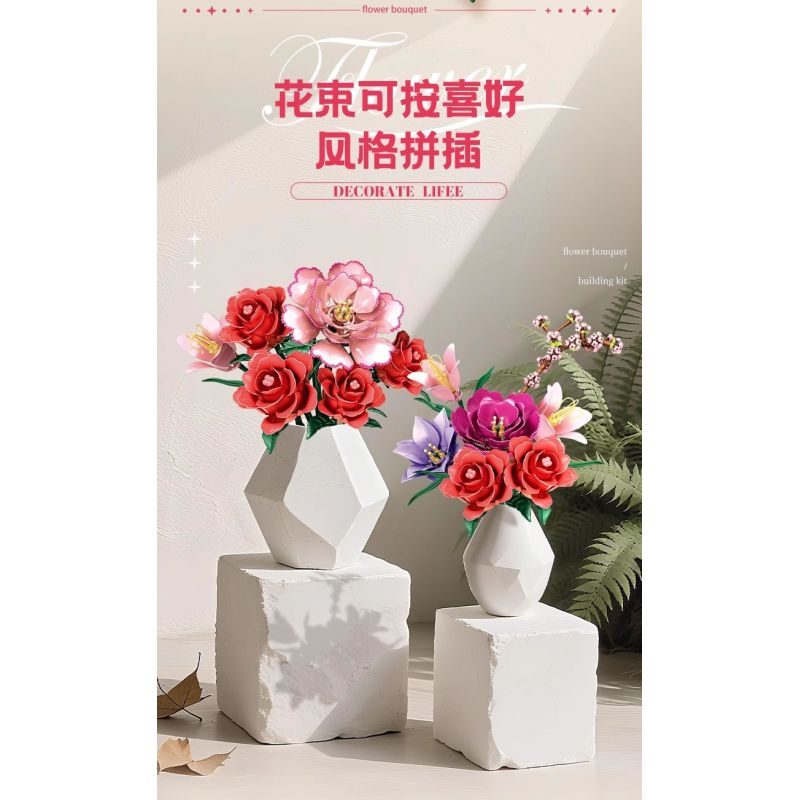 WOMA 11309 Xếp hình lắp ráp ghép mô hình bó hoa