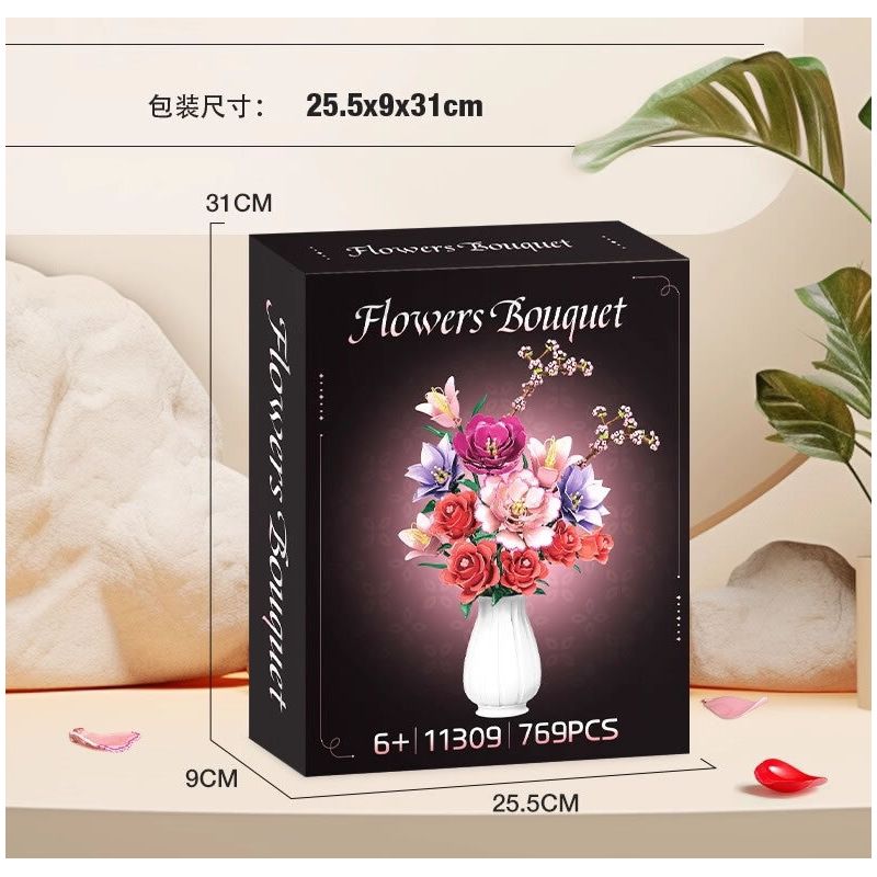 WOMA 11309 Xếp hình lắp ráp ghép mô hình bó hoa