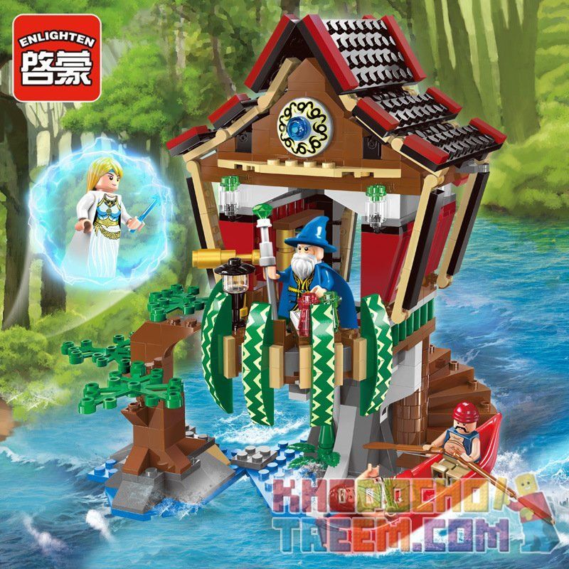 Enlighten 1309 Qman 1309 non  NGÔI NHÀ CỦA PHÙ THỦY bộ đồ chơi xếp lắp ráp ghép mô hình Pirates Of The Caribbean LEGENDARY PIRATES Cướp Biển Vùng Caribe 506 khối