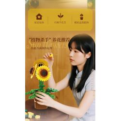 WOMA 11350 Sun Flower Xếp hình lắp ráp ghép mô hình hoa hướng dương