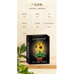 WOMA 11350 Sun Flower Xếp hình lắp ráp ghép mô hình hoa hướng dương