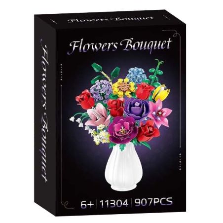 WOMA 11304 Flowers Bought Xếp hình lắp ráp ghép mô hình Thời gian lãng mạn 16 bông hoa