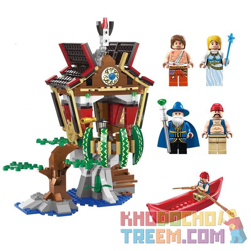 Enlighten 1309 Qman 1309 non  NGÔI NHÀ CỦA PHÙ THỦY bộ đồ chơi xếp lắp ráp ghép mô hình Pirates Of The Caribbean LEGENDARY PIRATES Cướp Biển Vùng Caribe 506 khối