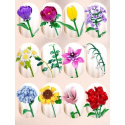 WOMA 11304 Flowers Bought Xếp hình lắp ráp ghép mô hình Thời gian lãng mạn 16 bông hoa
