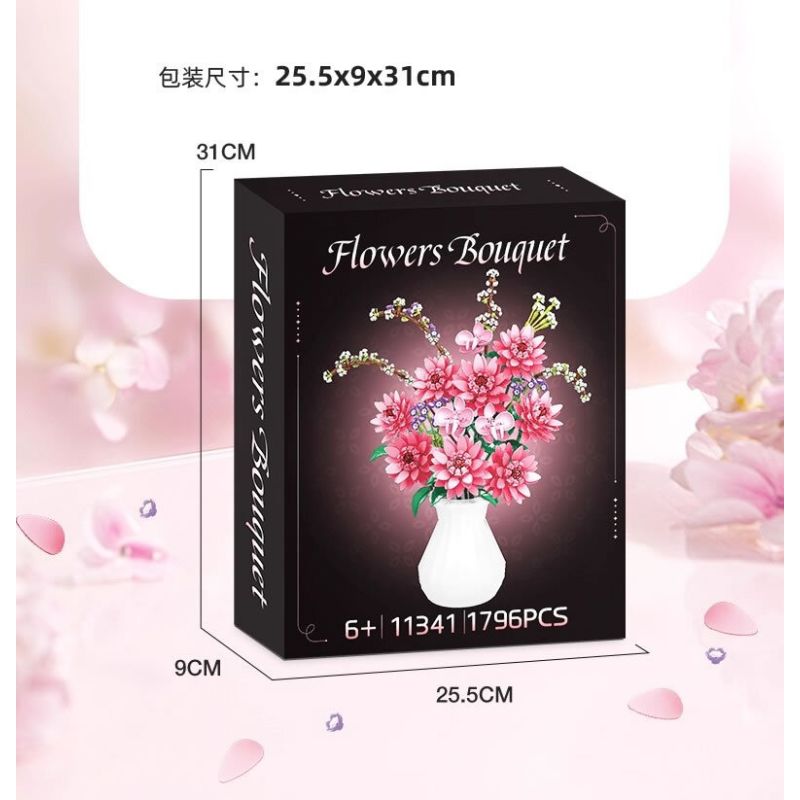 WOMA 11341 Flowers Bought Xếp hình lắp ráp ghép mô hình thược dược