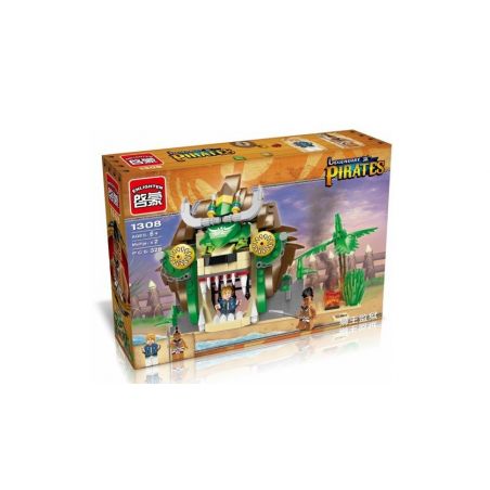 Enlighten 1308 Qman 1308 non  NHÀ TÙ SƯ TỬ bộ đồ chơi xếp lắp ráp ghép mô hình Pirates Of The Caribbean LEGENDARY PIRATES Cướp Biển Vùng Caribe 328 khối