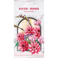 WOMA 11341 Flowers Bought Xếp hình lắp ráp ghép mô hình thược dược