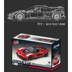 EIKEE Y26033 Ferrari FXX K Evolution Xếp hình lắp ráp ghép mô hình Ferrari FXX K Evolution