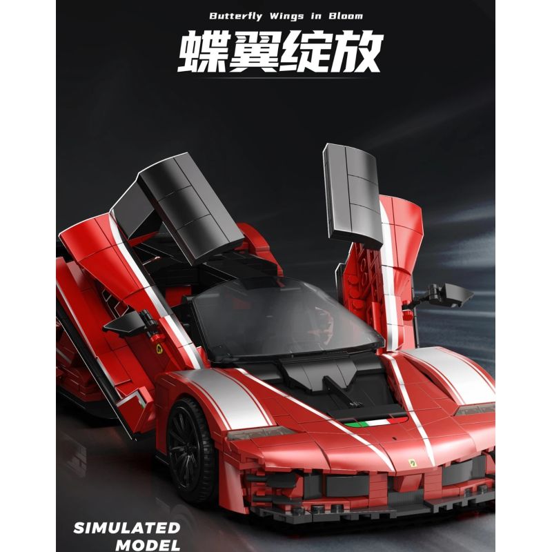 EIKEE Y26033 Ferrari FXX K Evolution Xếp hình lắp ráp ghép mô hình Ferrari FXX K Evolution