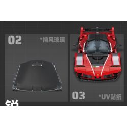 EIKEE Y26033 Ferrari FXX K Evolution Xếp hình lắp ráp ghép mô hình Ferrari FXX K Evolution