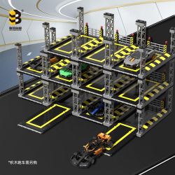 United Imagine JKC7301 Car Park Xếp hình lắp ráp ghép mô hình Bãi đậu xe kết hợp nhiều tầng